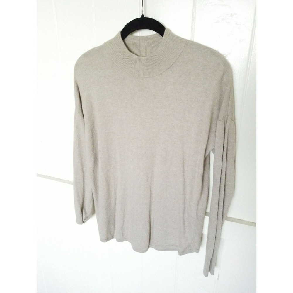 MADEWELL Womens L/S Wool Alpaca Viscose Blend‎ Mock Neck Sweater XXS Tan
